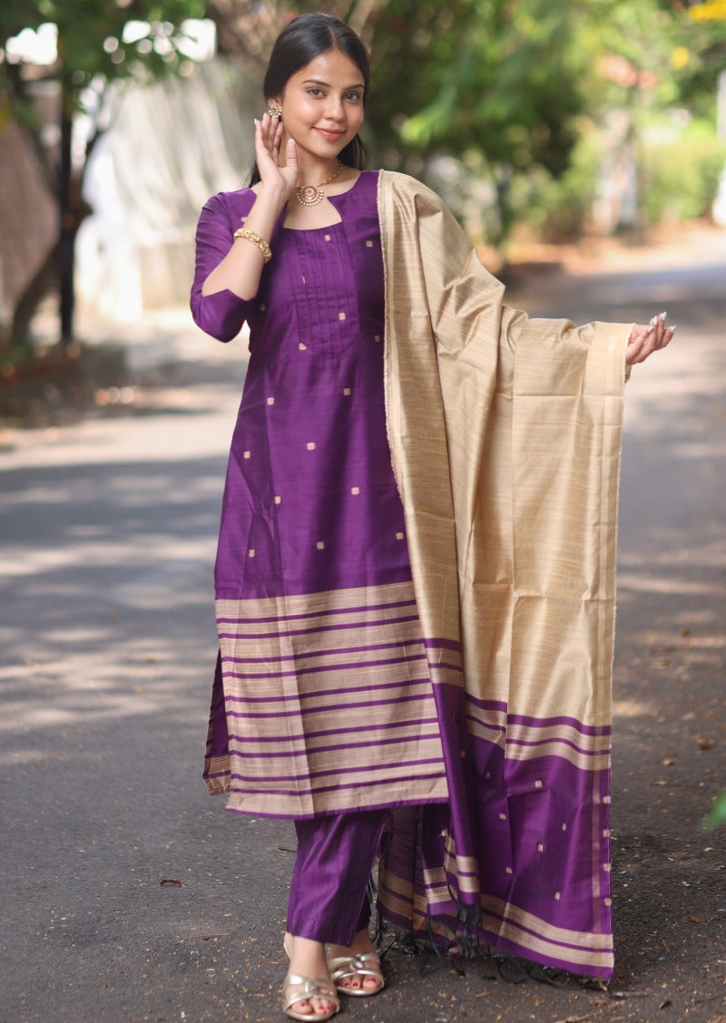 Kena Wine Salwar Suit