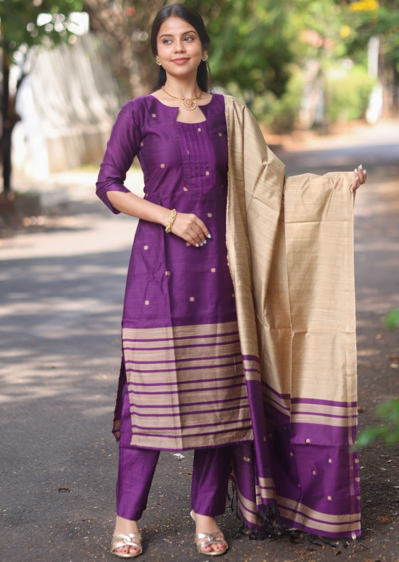 Kena Wine Salwar Suit