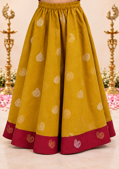 Kesar Koko Kids Crop Top & Skirt Set