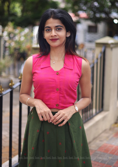 [COMBO] Love Lock Crop Top & Skirt