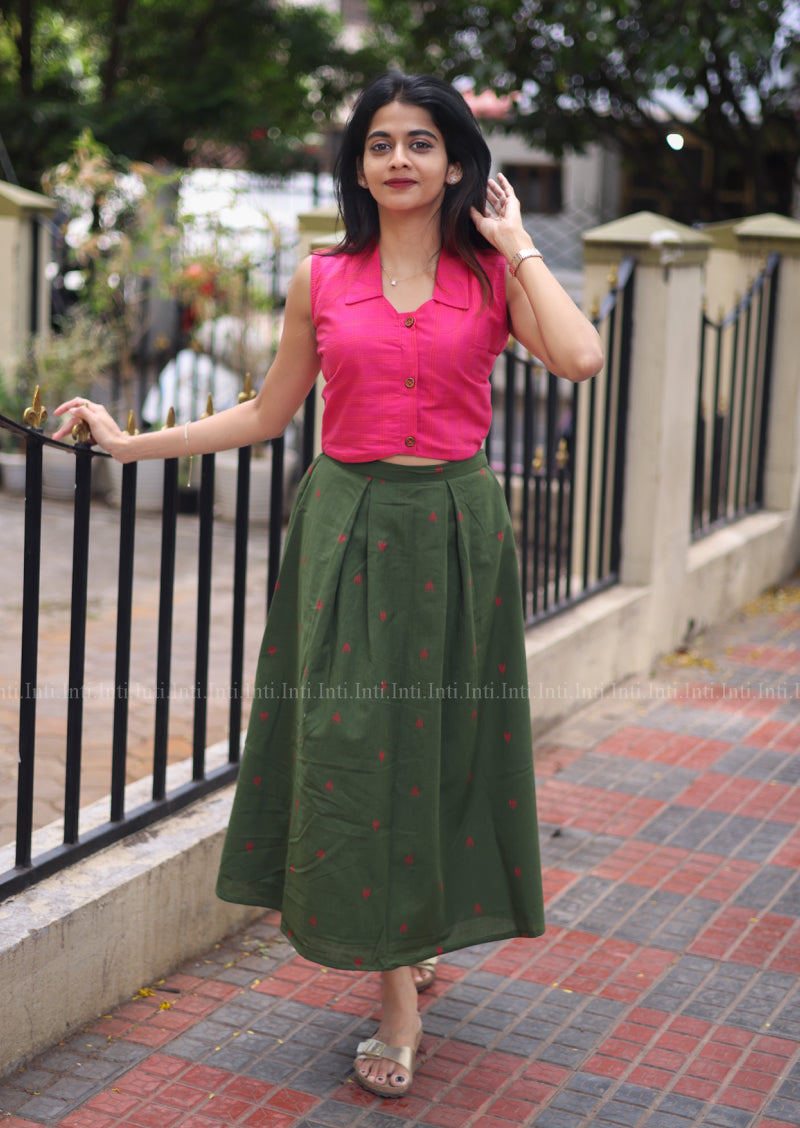 [COMBO] Love Lock Crop Top & Skirt