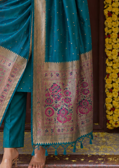 Teal Radiance Salwar Suit