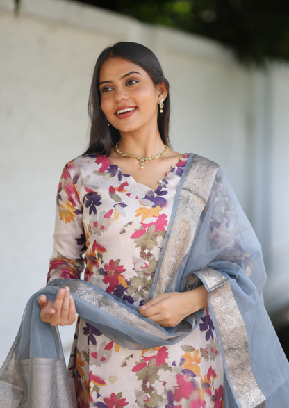 Mavren Zena Top & Dupatta set