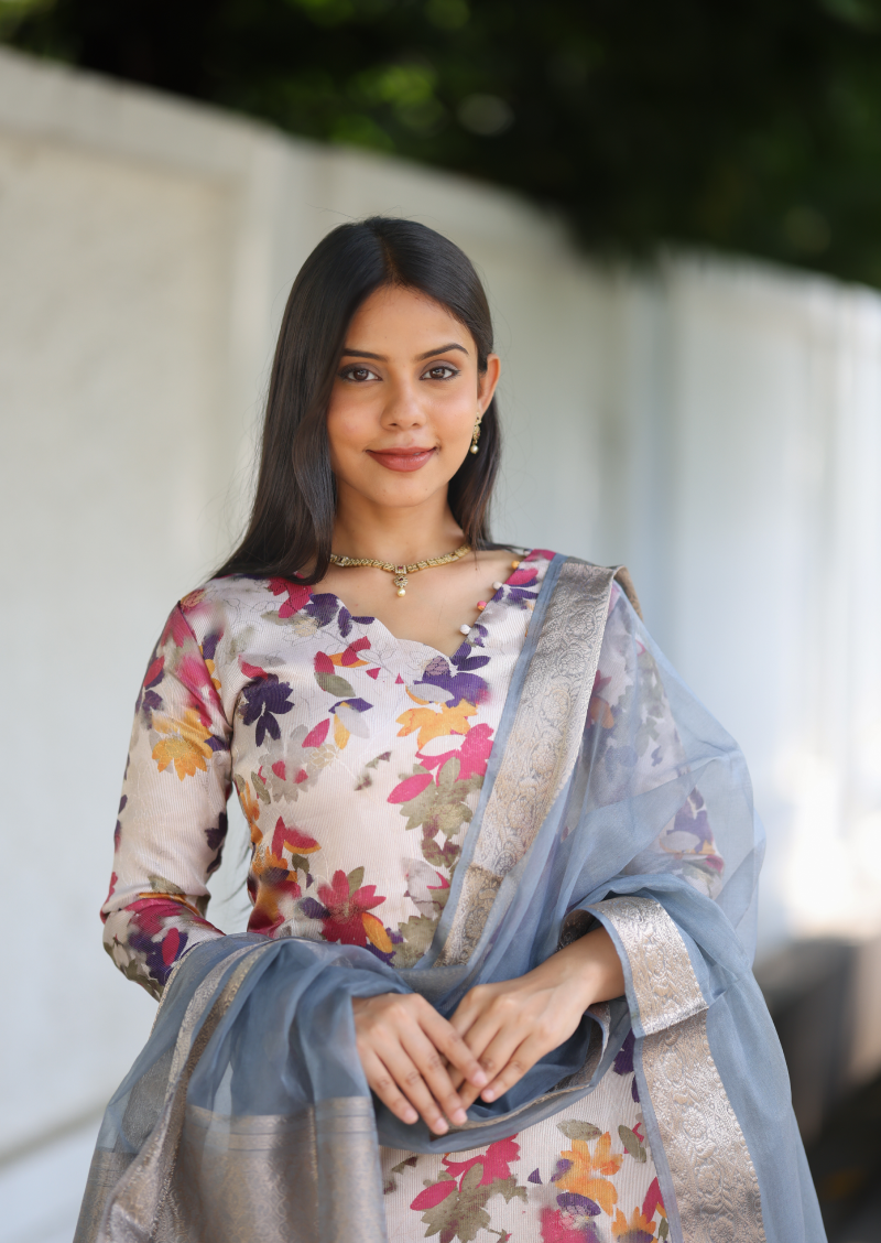 Mavren Zena Top & Dupatta set