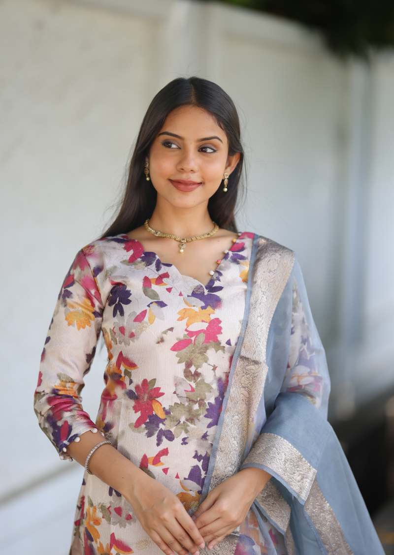 Mavren Zena Top & Dupatta set