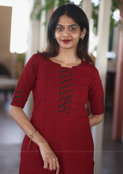 Merlot Grace Top & Dupatta Set