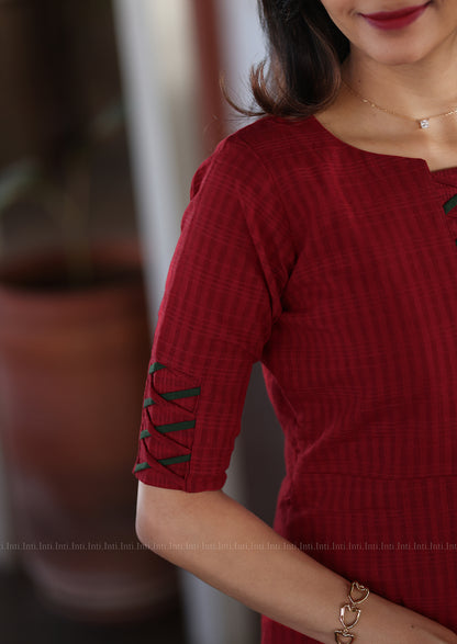 Merlot Grace Top & Dupatta Set