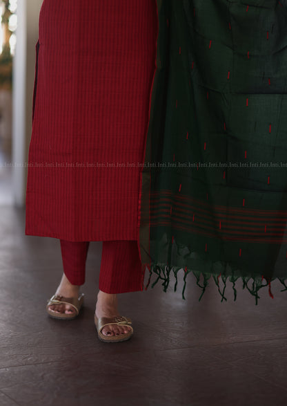Merlot Grace Cotton Wide Pant