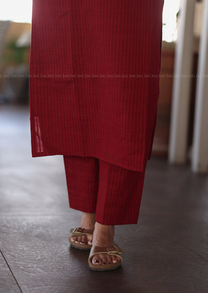 Merlot Grace Cotton Wide Pant