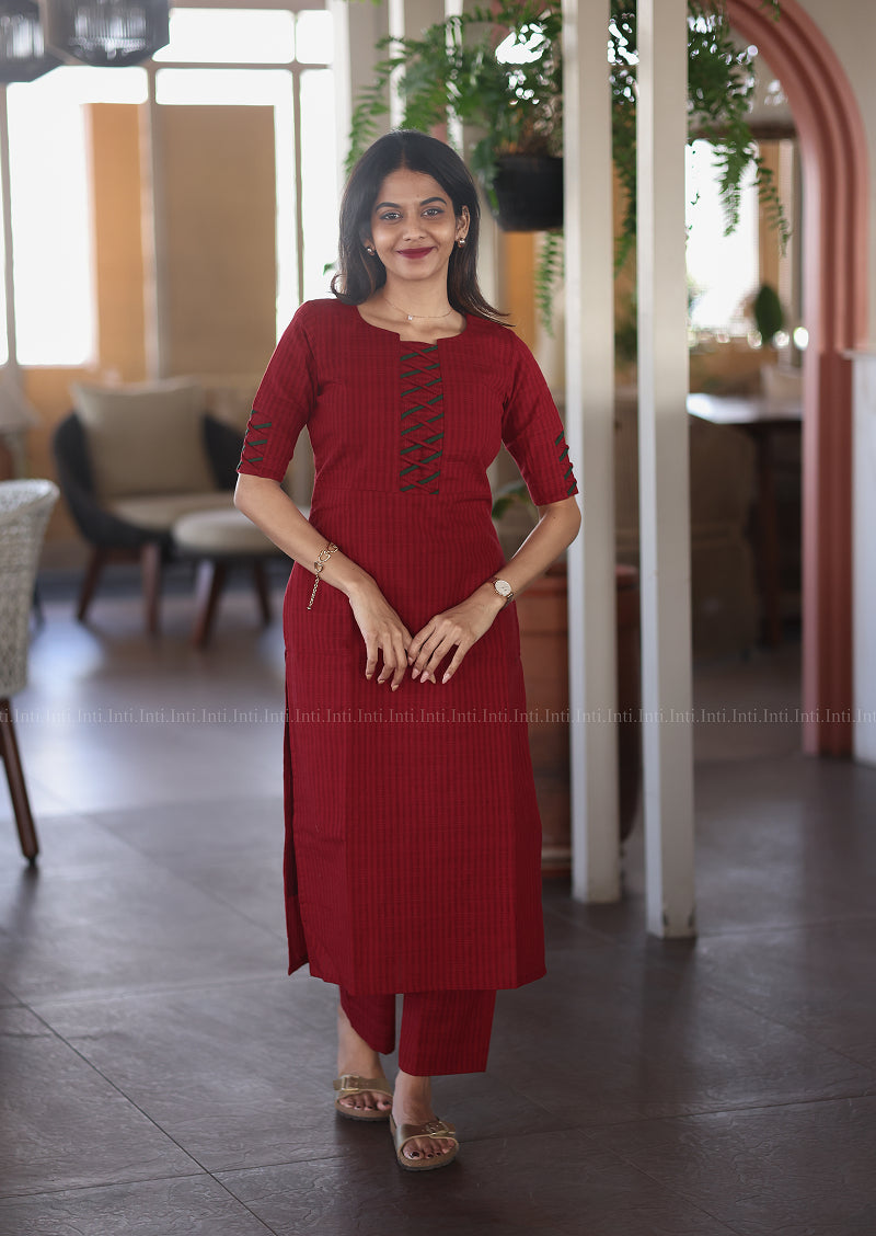 Merlot Grace Top & Dupatta Set