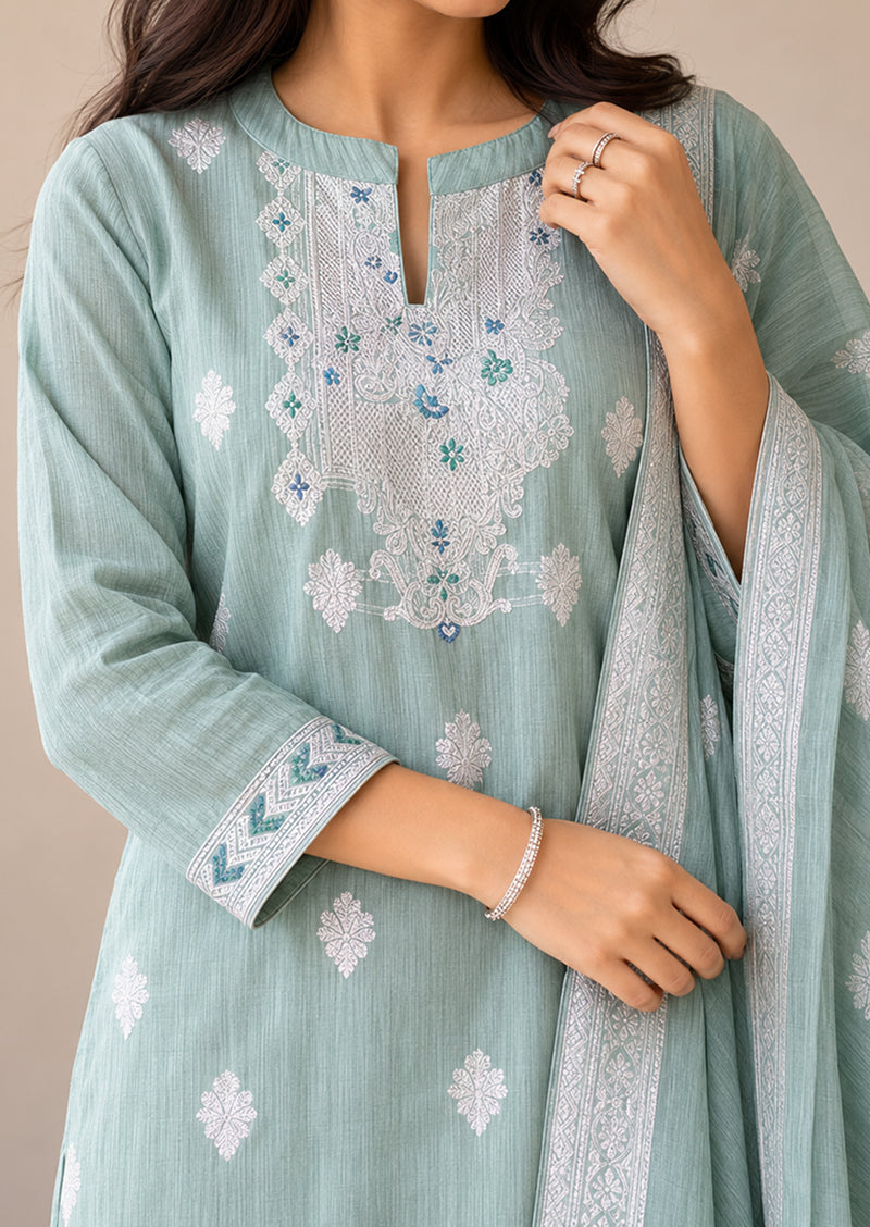 Mint Elysee Top & Dupatta Set
