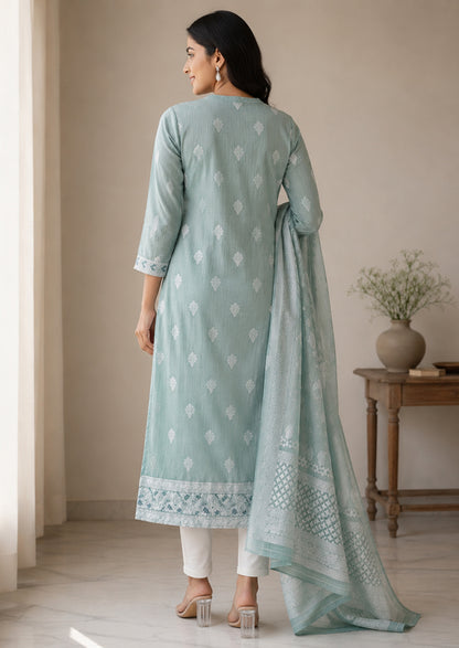 Mint Elysee Top & Dupatta Set