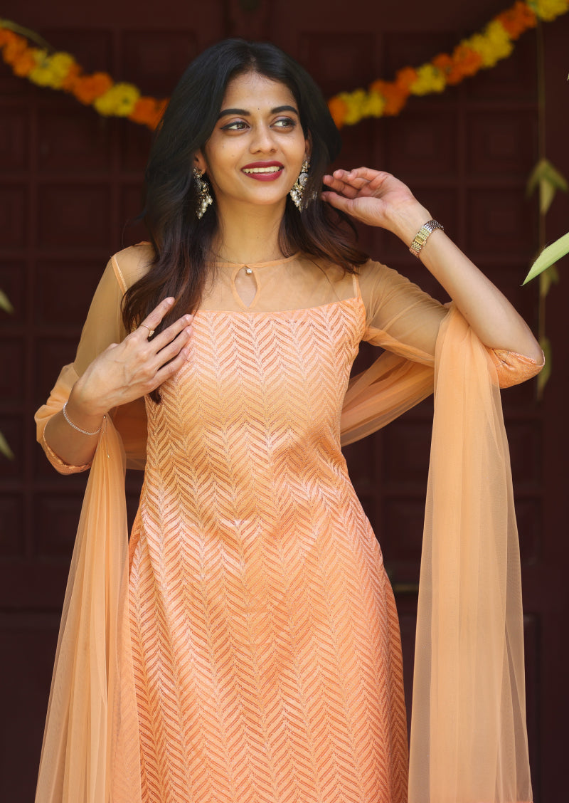 Mistic Glow Top & Dupatta Set