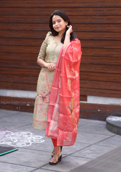 Moonleaf Dew Top & Dupatta Set