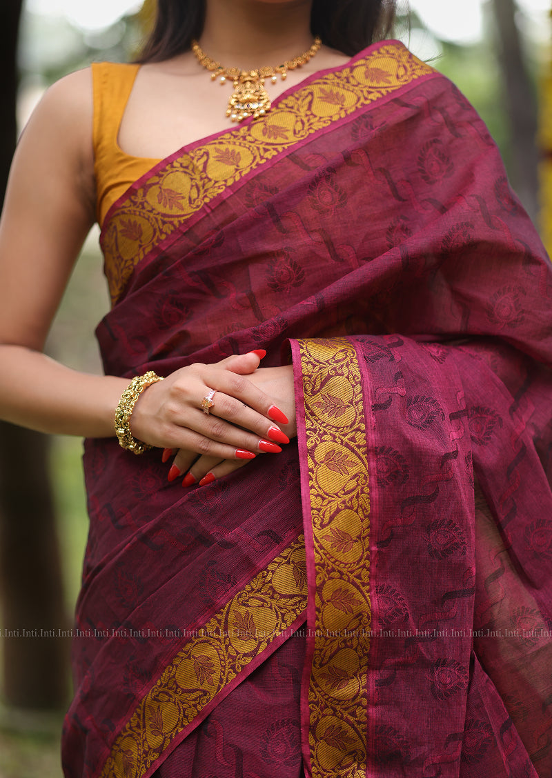 Mulberry Gold Saree