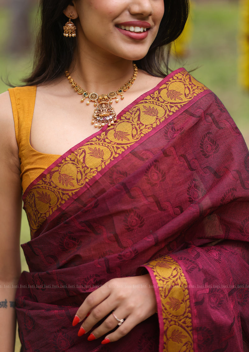 Mulberry Gold Saree
