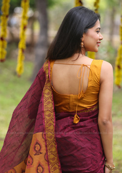 Mulberry Gold Saree
