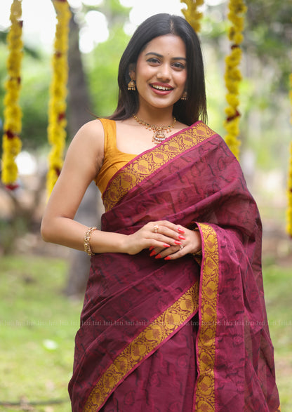 Mulberry Gold Saree