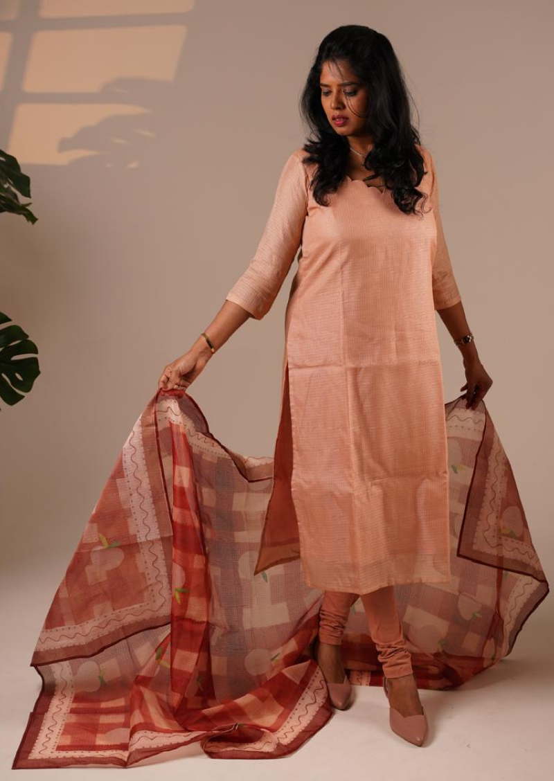 Terra Glow Top & dupatta Set