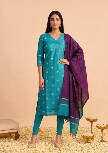 Oceanic Raga Top & dupatta set