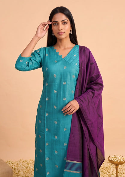 Oceanic Raga Top & dupatta set