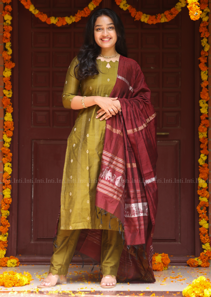 Olive Laurel Salwar Suit