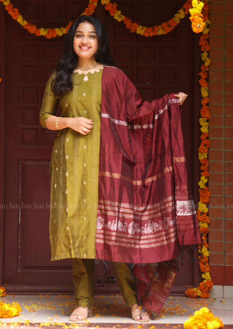 Olive Laurel Salwar Suit