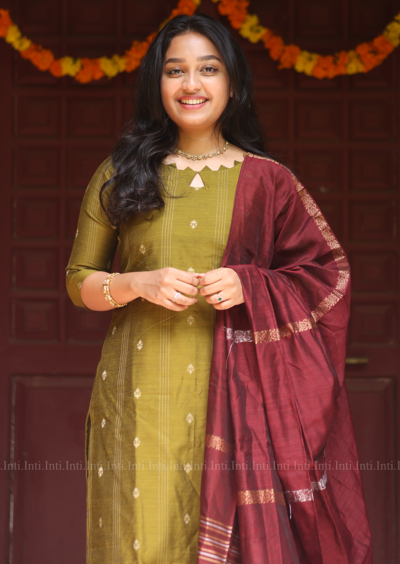 Olive Laurel Salwar Suit