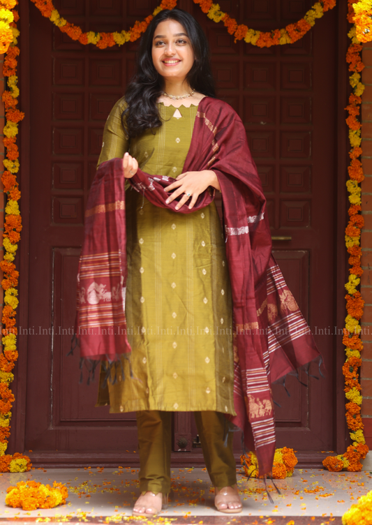 Olive Laurel Salwar Suit