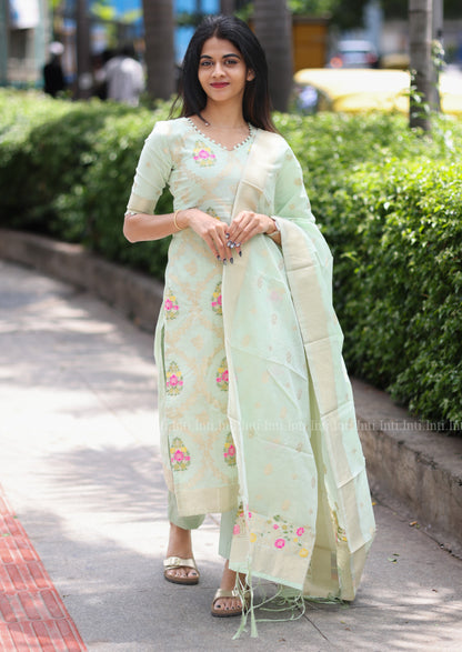 Pastel Banarasi Salwar Suit