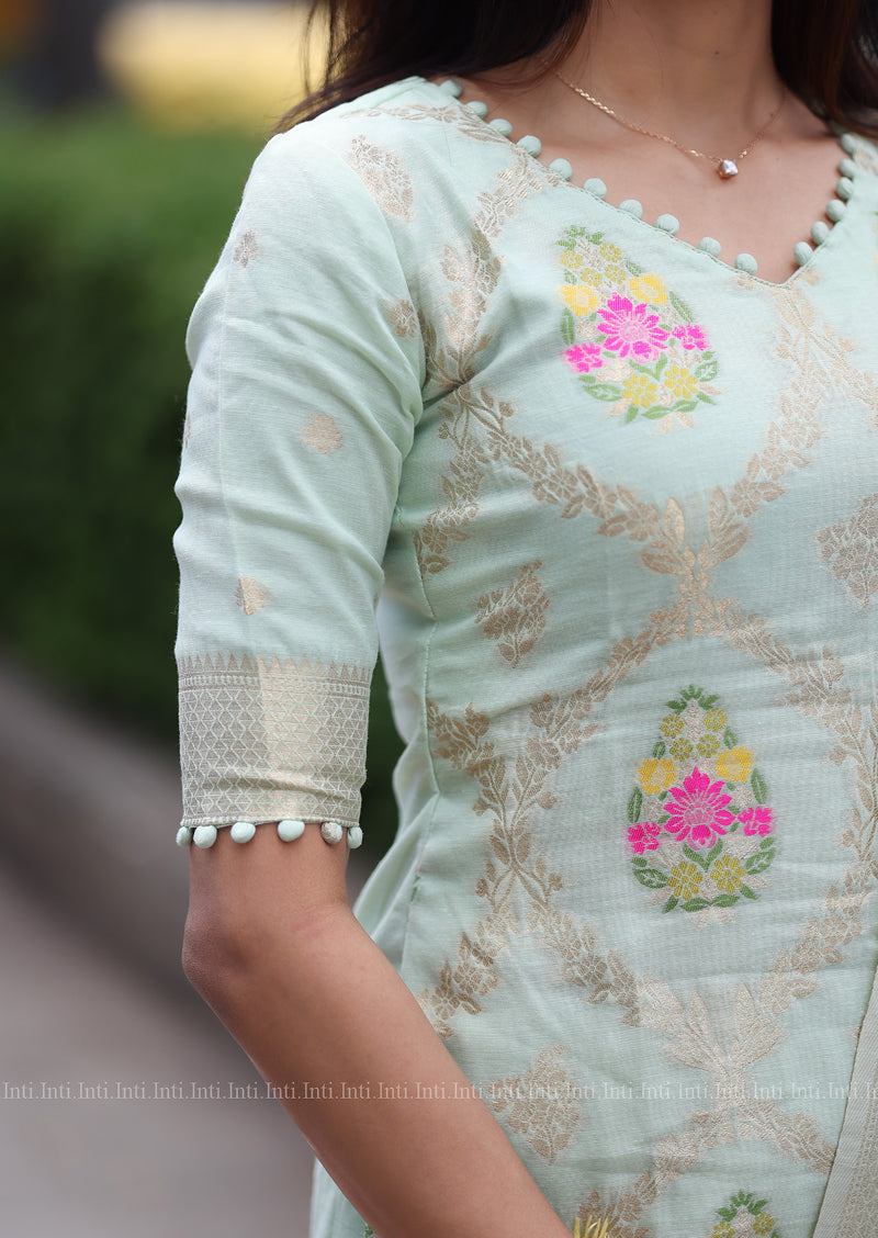 Pastel Banarasi Salwar Suit