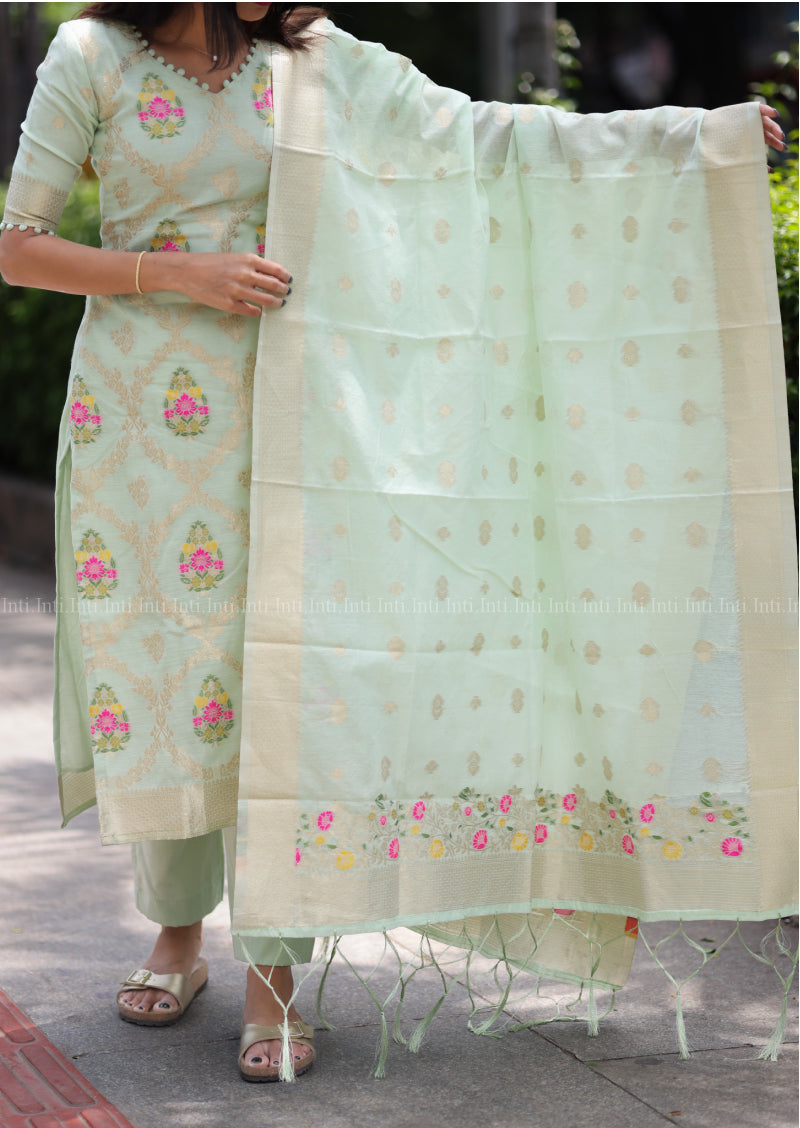 Pastel Banarasi Salwar Suit