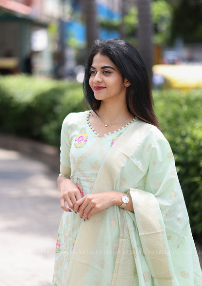 Pastel Banarasi Salwar Suit