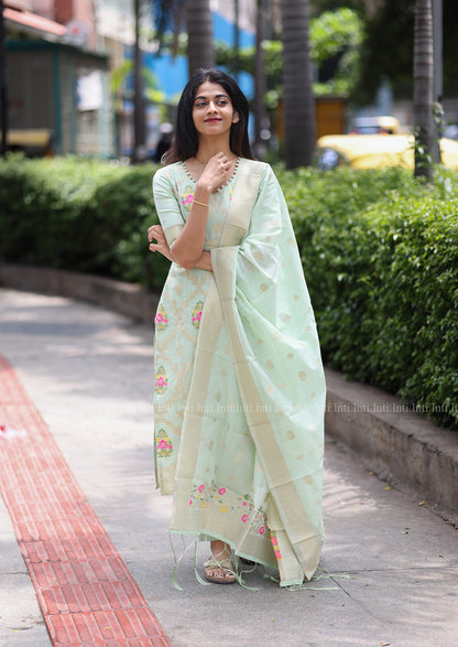 Pastel Banarasi Salwar Suit