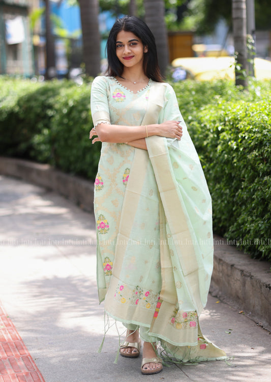 Pastel Banarasi Salwar Suit