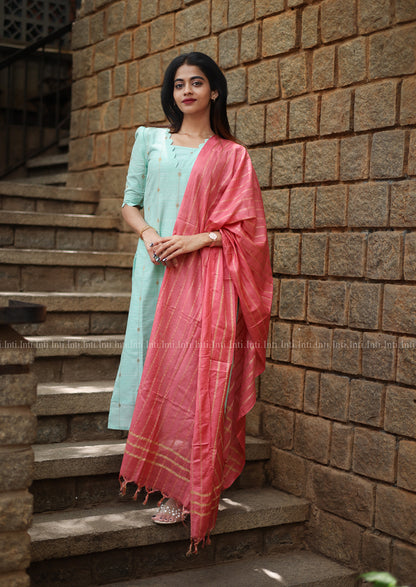 Pastel Pistha Thread Top & Dupatta Set
