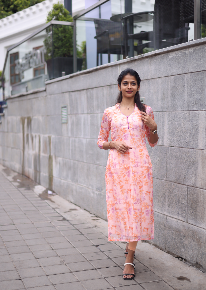 Peach Fuzz Kurti