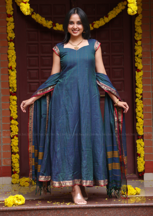 Peacock Luster Anarkali
