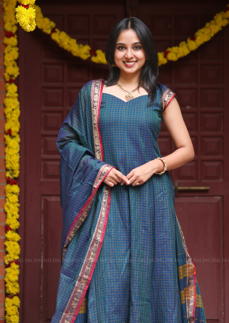 Peacock Luster Anarkali