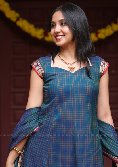 Peacock Luster Anarkali
