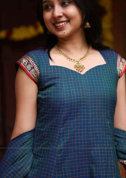 Peacock Luster Anarkali