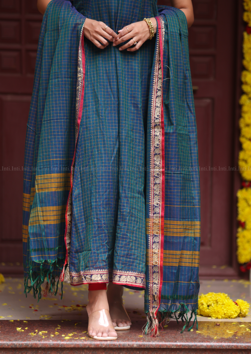 Peacock Luster Anarkali