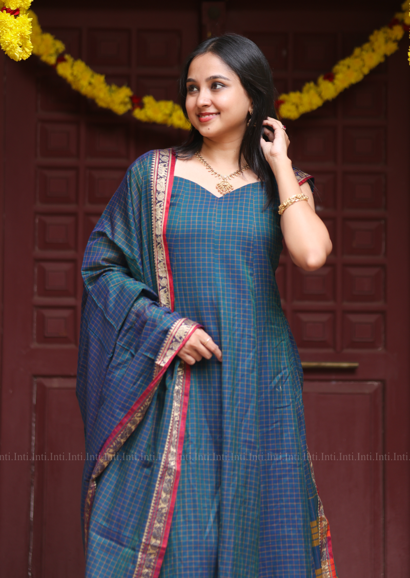 Peacock Luster Anarkali