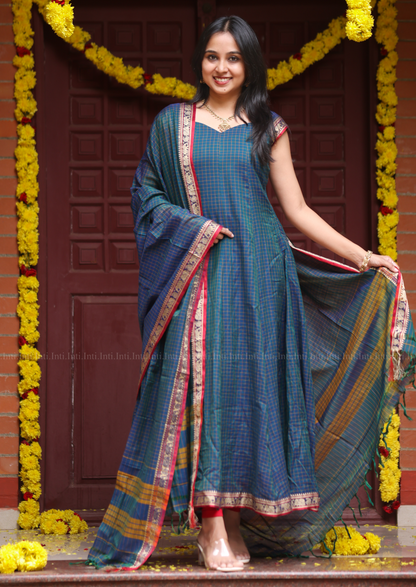 Peacock Luster Anarkali