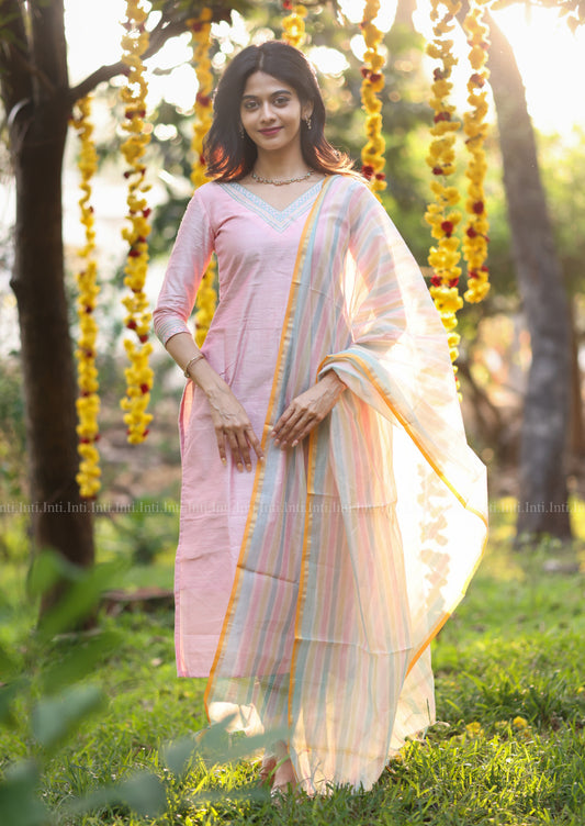 Petals Dawn Top & Dupatta Set