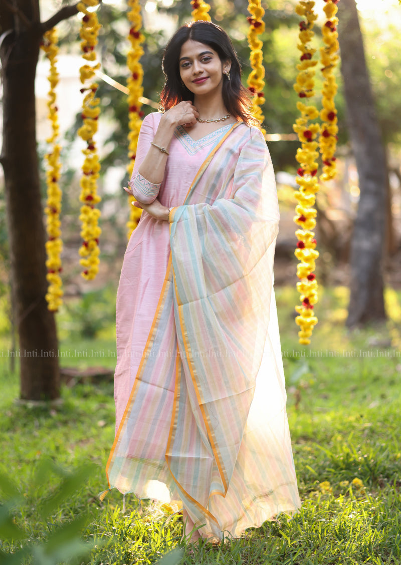 Petals Dawn Top & Dupatta Set