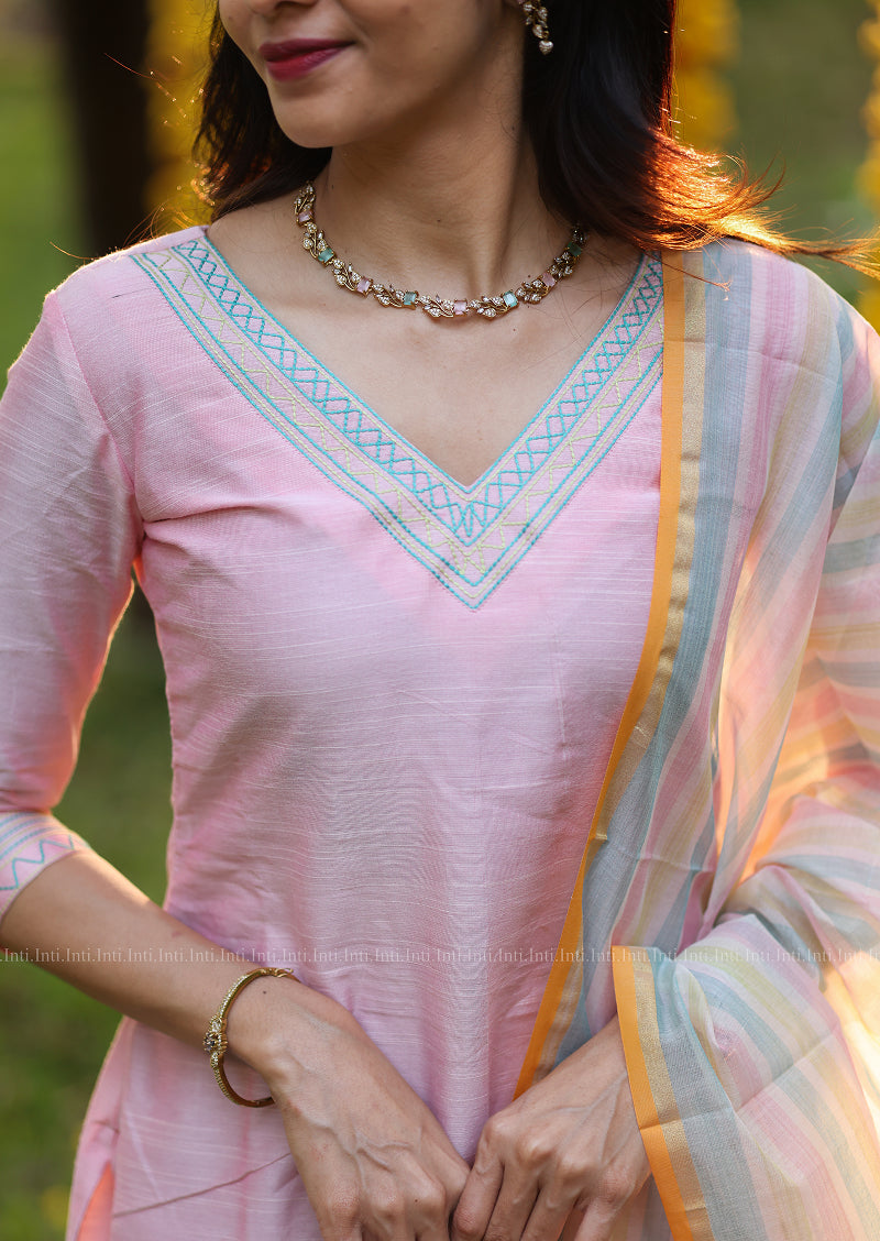 Petals Dawn Top & Dupatta Set