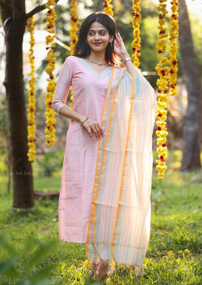 Petals Dawn Top & Dupatta Set