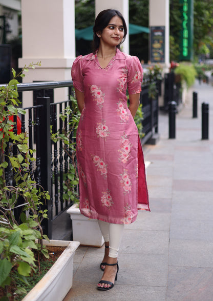Pink Bloom Kurti