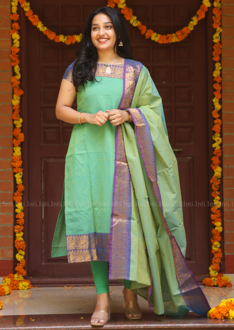 Pista Legacy Top & Dupatta